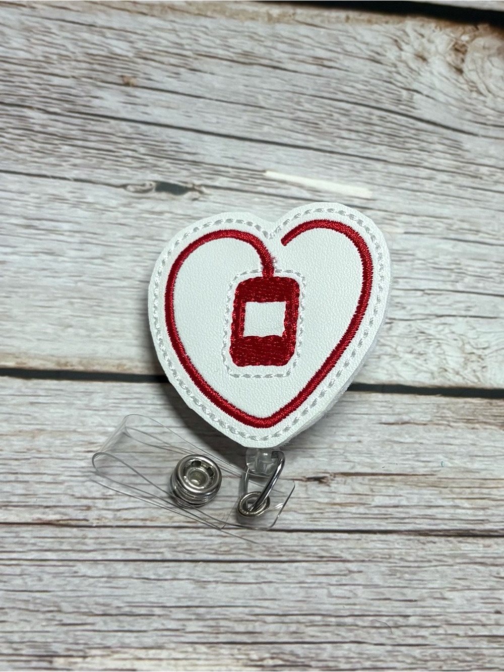 Badge Reel- IV Bag Heart